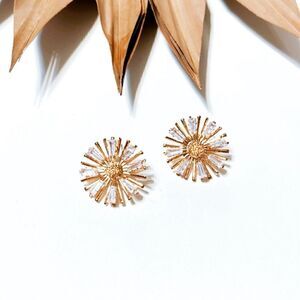 Flower statement earrings #977